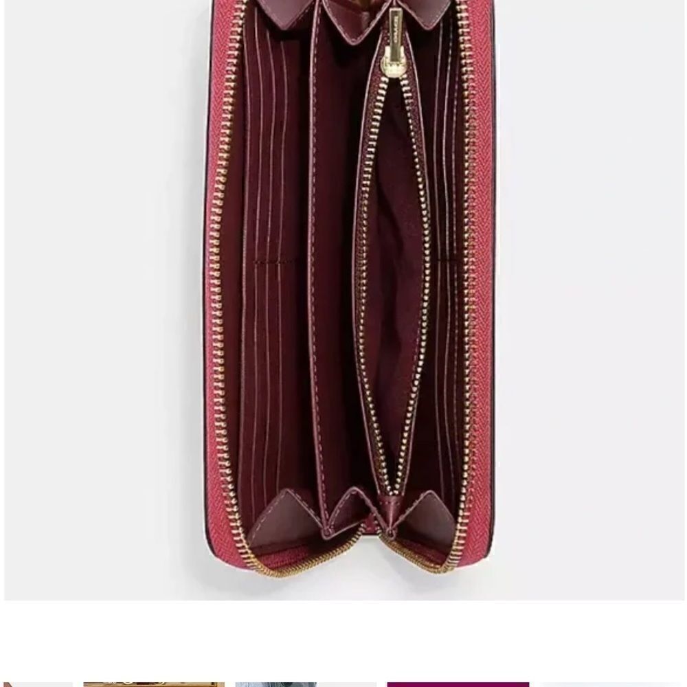 COACH NWT STRAWBERRY HAZE BOXED LONG ZIP AROUND WALLET - Picture 5 of 6